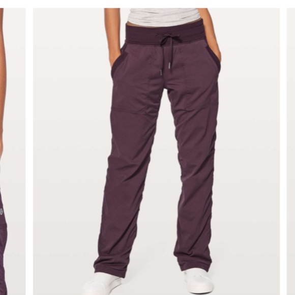 lululemon athletica Pants - Lululemon Dance Studio Pant III (Regular) *Lined 32 Sz 12 Black Cherry